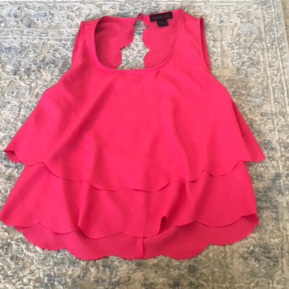 Pink blouse with open back